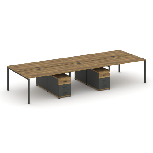 Бенч-система на 6 мест с 2 опорными тумбами Concept CN.DRS-344