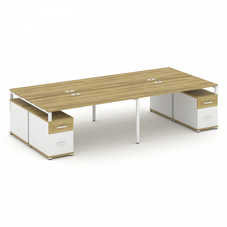 Бенч-система на 4 места с 2 опорными тумбами Concept CN.DRS-332