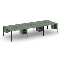 Бенч-система на 6 мест с подвесными тумбами Concept CN.DRS-145