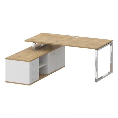 Стол руководителя с опорной греденцией Shift SK.SRG-180 (L) фото 2