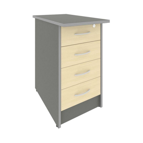 Тумба приставная на 4 ящика с замком Riva А.ТП-4.2F-S