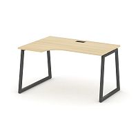 Style Project Стол рабочий эргоном. SN-4T1.SPA-012(L) Акация Лорка/Металл Антрацит/Заглушка Пластик