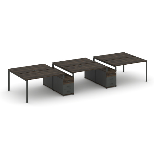 Бенч-система на 6 мест с 2 опорными тумбами Concept CN.DRS-334 фото 3