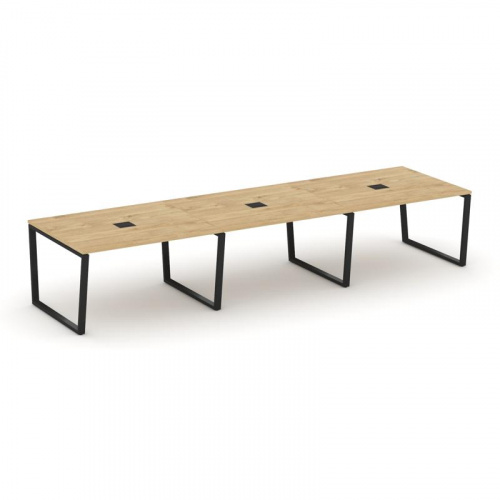 Style Project Стол переговорный SN-6T2.SPRG-052 Акация Лорка/Металл Антрацит/Заглушка Металл Антраци