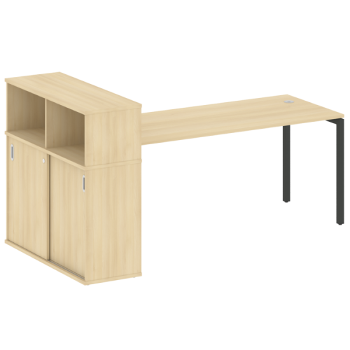 Стол офисный с шкафом-купе на П-обр. м/к Metal System Quattro 40БП.РС-СШК-3.5 фото 15 Стол офисный с шкафом-купе на П-обр. м/к Metal System Quattro 40БП.РС-СШК-3.5 фото 15