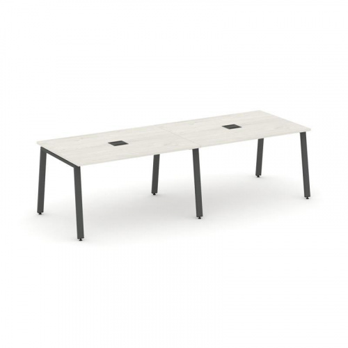 Style Project Стол переговорный SN-6A.SPRG-014 Тиквуд Светлый/Металл Белый 3160*980*750 фото 15