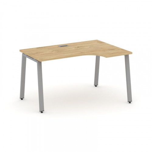 Style Project Стол рабочий эргоном. SN-6A.SPA-001(R) Вяз Благородный/Металл Антрацит 1380*600/980*75 фото 2