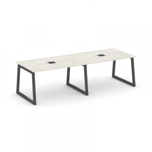 Style Project Стол переговорный SN-5T1.SPRG-011 Акация Лорка/Металл Антрацит/Заглушка Металл Антраци фото 24