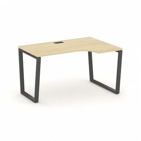 Style Project Стол рабочий эргоном. SN-6T2.SPA-001(R) Акация Лорка/Металл Антрацит/Заглушка Пластик