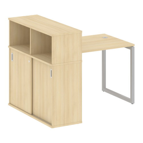 Стол офисный с шкафом-купе на О-обр. м/к Metal System Quattro 40БО.РС-СШК-3.1 фото 8